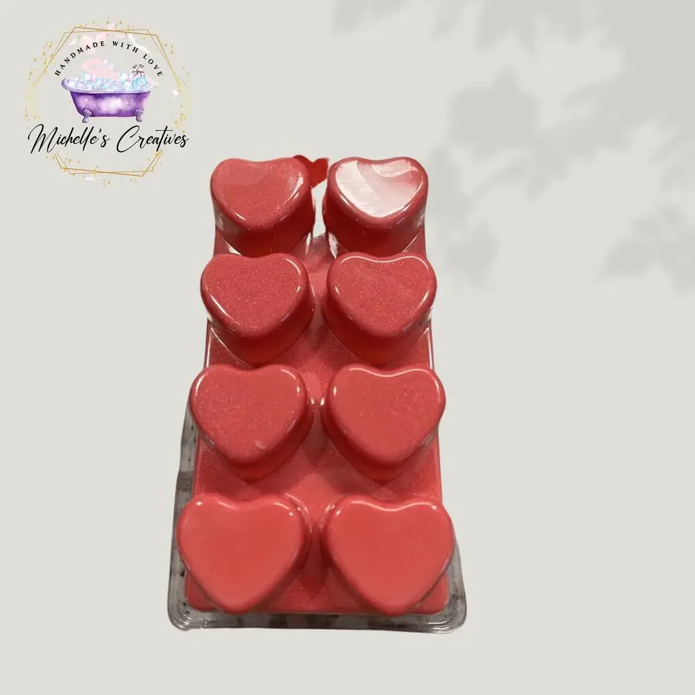 Valentines Day Soy Wax Melts - Heart Shaped Home Fragrance.